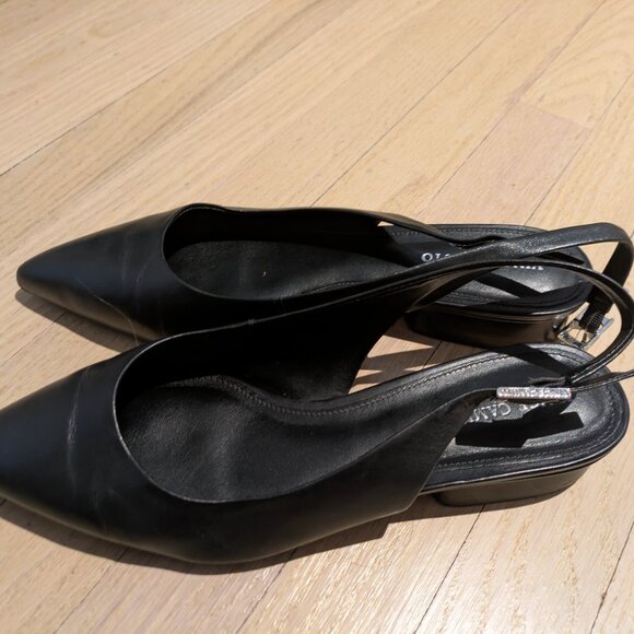 Vince Camuto Jesander Leather low heel pointed flat slingback - Picture 3 of 4